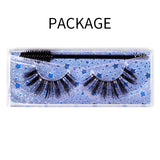 Natural 3D Faux Mink Lashes Colorful Package with Lash Brush V03