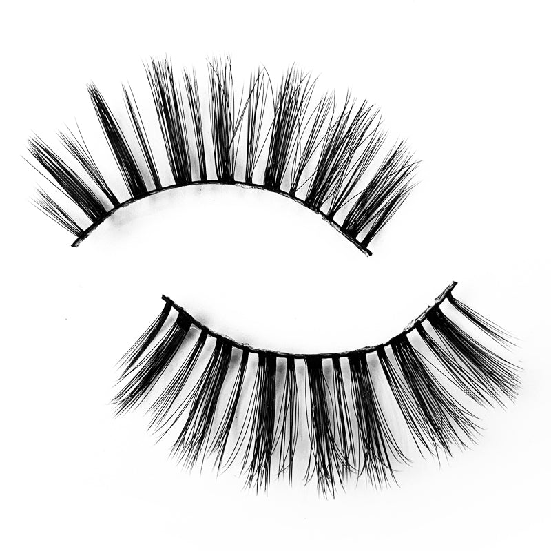 Natural 3D Faux Mink Lashes Colorful Package with Lash Brush V07