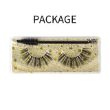 Natural 3D Faux Mink Lashes Colorful Package with Lash Brush V07