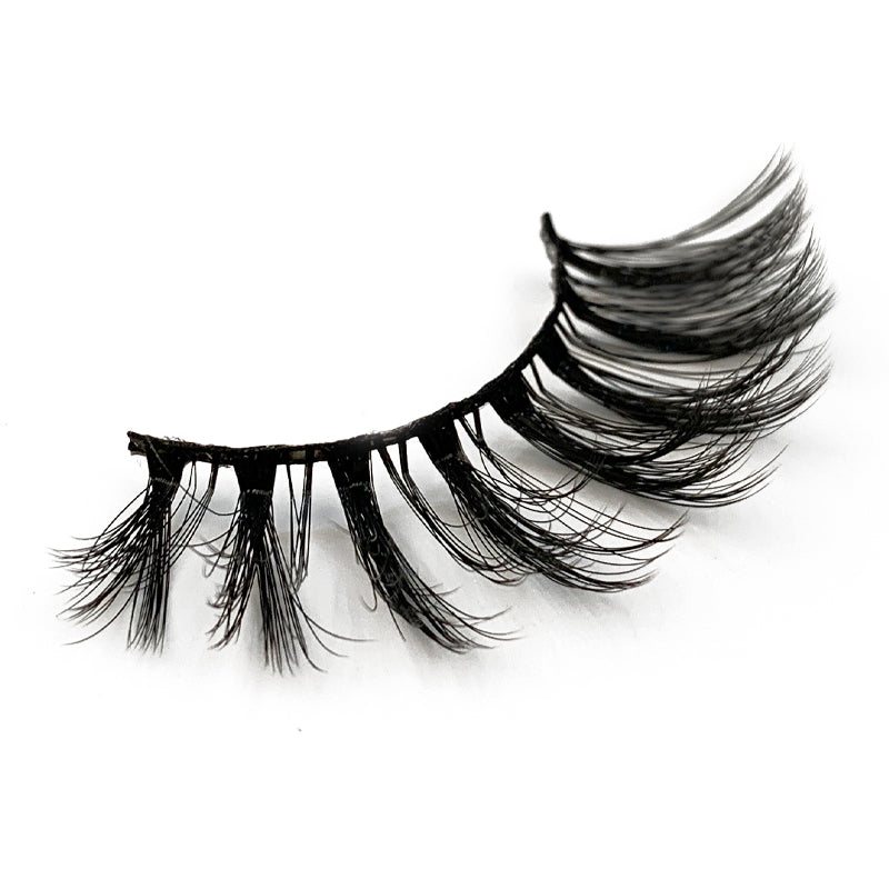 Natural 3D Faux Mink Lashes Colorful Package with Lash Brush V14